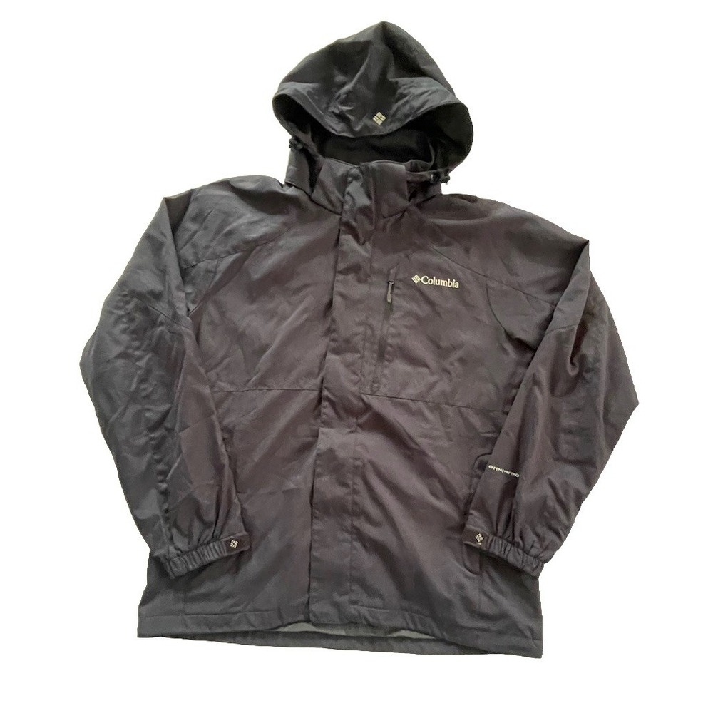 Columbia Omni-Wind Navy‎ Blue Windproof Hooded Jacket Women's Size XL